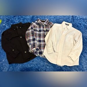 Three long sleeve button up shirts size 4T